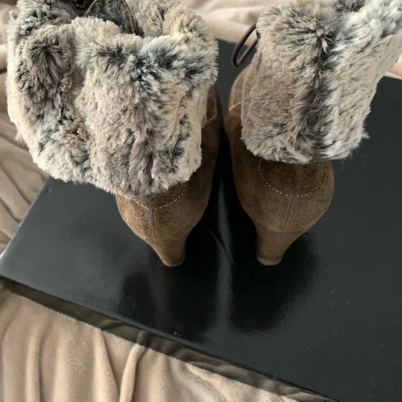 Boutique 9 Booties with Faux Fur Trim - Picture 6 of 6